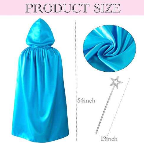 Fairy Costume Women Godmother Cosplay Accessories Adult Fairy Hooded Cloak Bow Tie Star Stick Halloween Dress up Party in Saudi Arabia