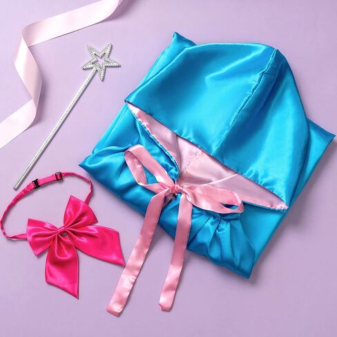 Fairy Costume Women Godmother Cosplay Accessories Adult Fairy Hooded Cloak Bow Tie Star Stick Halloween Dress up Party in Saudi Arabia