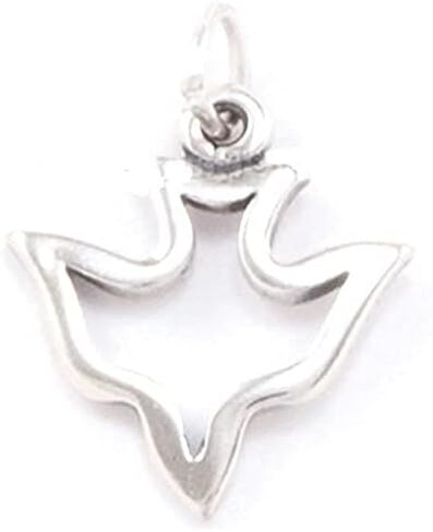 PEACE DOVE Charm CHRISTIAN Pendant Holy Spirit Sterling Silver 925 in Saudi Arabia