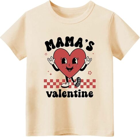 Toddler Boys Girls Valentine's Day Shirts Cute Hearts Graphic T-Shirt Short Sleeve Tees Tops 2-7 Years in Saudi Arabia