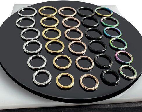 16 Gauge (1.2mm) 316L Surgical Steel Hinged Clicker Segment Ring, Cartilage, Helix, Tragus, Piercing Jewelry in Saudi Arabia