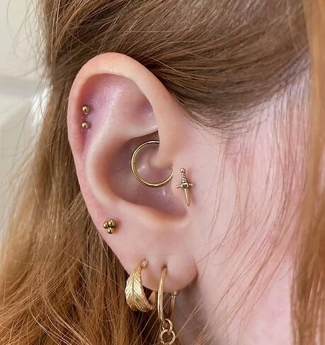 16 Gauge (1.2mm) 316L Surgical Steel Hinged Clicker Segment Ring, Cartilage, Helix, Tragus, Piercing Jewelry in Saudi Arabia