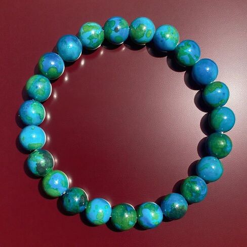 Bracelets for Women Men Natural Chrysocolla Gemstone Handmade Stone Beaded Stretch Elastic Crystal Beads Bracelet for Meditation, Yoga, Spiritual Healing & Positive Energy Jewelry Gifts 8mm in Saudi Arabia