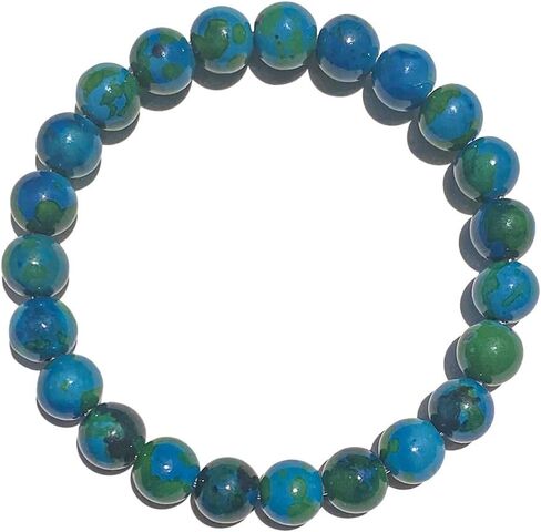 Bracelets for Women Men Natural Chrysocolla Gemstone Handmade Stone Beaded Stretch Elastic Crystal Beads Bracelet for Meditation, Yoga, Spiritual Healing & Positive Energy Jewelry Gifts 8mm in Saudi Arabia