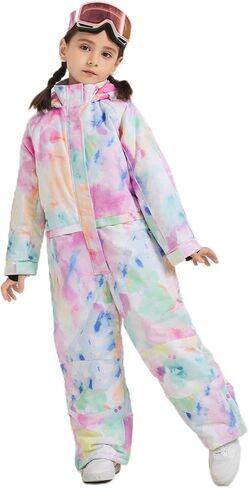 DOOK SNOW Boy and Girl's One-piece ski suit Winter Warm Snowsuits Kids Toddler Waterproof Outdoor Ski Suit Ski suit for kids in Saudi Arabia