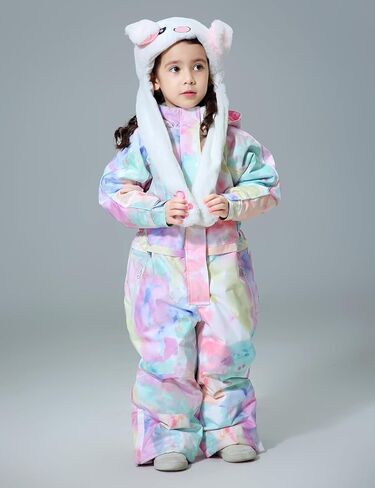 DOOK SNOW Boy and Girl's One-piece ski suit Winter Warm Snowsuits Kids Toddler Waterproof Outdoor Ski Suit Ski suit for kids in Saudi Arabia