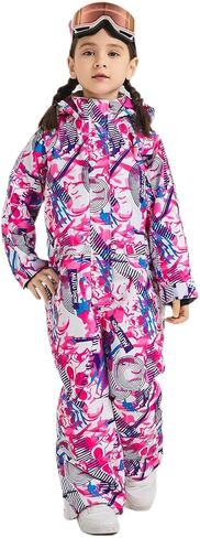 DOOK SNOW Boy and Girl's One-piece ski suit Winter Warm Snowsuits Kids Toddler Waterproof Outdoor Ski Suit Ski suit for kids in Saudi Arabia