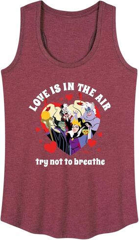 Disney Villains - Valentine's Day - Love is in The Air Try Not to Breathe - Women's Racerback Tank Top in Saudi Arabia