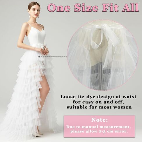 تنورة تول بيضاء قابلة للانفصال فستان زفاف طويل من التول للنساء لحفلات أعياد الميلاد وحفلات الزفاف وحفلات الكوكتيل والمهرجانات ملابس تنورة طويلة شبكية in Kuwait