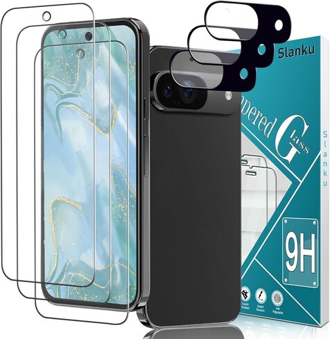 Slanku [3-Pack] Screen Protector for Google Pixel 4a (5G) Tempered Glass, 9H Hardness, Anti Scratch, Bubble Free, Case Friendly in Saudi Arabia