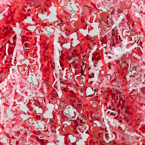 CIPOWM Easter Grass Crinkle Cut Paper Shred, Iridescent Multicolor Raffia Paper Shred Filler with Easter Confetti Shredded Paper Grass for Gift Wrapping Craft DIY Gift Bag Box Filling Party Supply, 115g/4oz in Kuwait