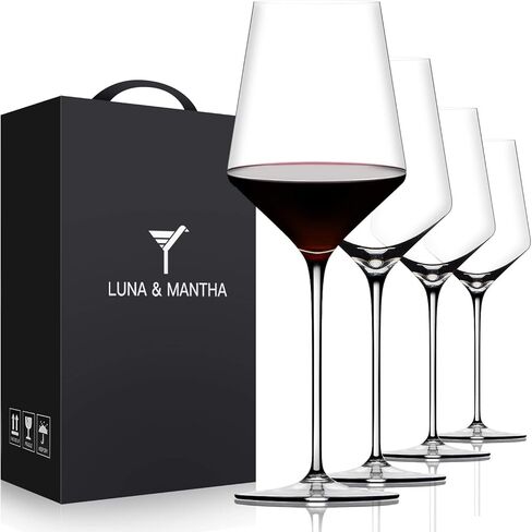 OJA White Wine Glasses Set of 4- Modern Crystal Hand Blown Wine Glass-15 oz,Thin Rim,Long Stem,Perfect for Red or White,Daily Use,Unique Wedding Anniversary or Birthday Gift in Saudi Arabia