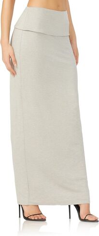 AFRM Women's Esin Soft Foldover High Waist Long Maxi Skirt in Saudi Arabia