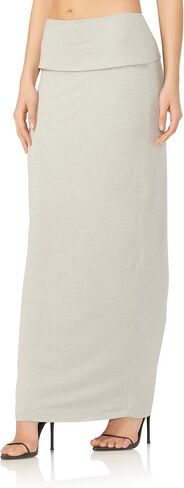 AFRM Women's Esin Soft Foldover High Waist Long Maxi Skirt in Kuwait