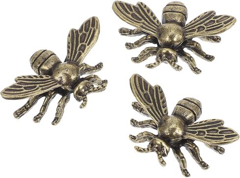 3Pcs Retro Brass Bee Statues Decorative Brass Bee Figurines for Home and Desk Decor Unique Decor for Living Room Accessories Bee-Shaped Statues in Saudi Arabia