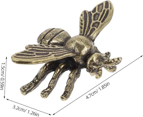 3Pcs Retro Brass Bee Statues Decorative Brass Bee Figurines for Home and Desk Decor Unique Decor for Living Room Accessories Bee-Shaped Statues in Saudi Arabia