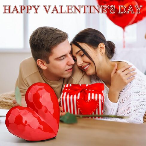عيد الحب الخزف السيراميك القلب الزخرفية النحت تمثال القلب الأحمر لمكتب الحمام وديكور غرفة المعيشة، لهجة تمثال الحديثة لعرض الرف غرفة النوم وطاولة القهوة in Kuwait