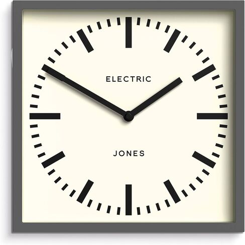 ساعة حائط JONES CLOCKS® Box Railway | ساعة المحطة المربعة | 10 بوصة | برتقالي | مظهر مصمم رائع للمطبخ أو غرفة المعيشة أو المكتب in Saudi Arabia