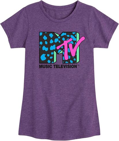 MTV - ليوبارد MTV - تي شيرت برسومات قصيرة الأكمام للفتيات الصغيرات والشباب in Saudi Arabia