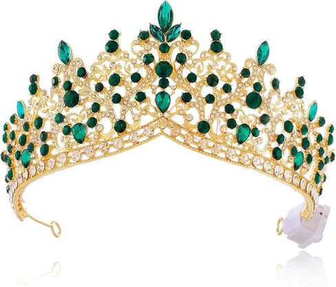 تيجان ملكة الزفاف الذهبية من حجر الراين المضيئة من بريشو، تيجان كريستال Quinceanera من القرون الوسطى، غطاء رأس لامع للنساء in Kuwait