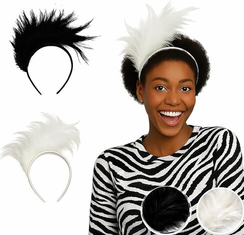 Feather Headbands for Women – Flapper Feather Headdress Set for 1920s Party, Masquerade Costume, Carnival or Bird in Saudi Arabia