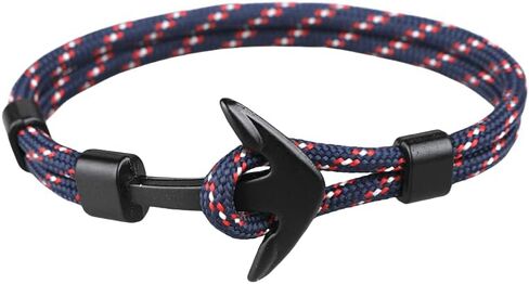 Anchor Design Nylon Umbrella Rope Bracelet For Men and Women in Saudi Arabia
