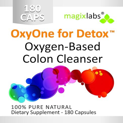 OxyOne for Detox – Powerful All Natural Oxygen-Based Colon Cleanser (Oxy Magnesium Powder) for Cleanse + Detox - 180 caps in Saudi Arabia