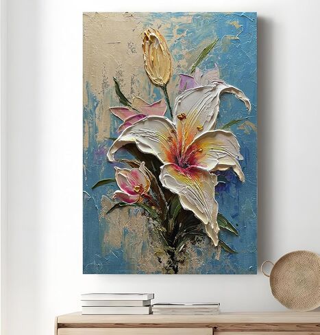 moshinart 24 × 36 بوصة لوحة زيتية مرسومة يدويًا نسيج ثلاثي الأبعاد أسود أبيض رمادي حديث الحد الأدنى أسود تجريدي جدار الفن، ديكور جدار المكتب المنزلي زنبق in Saudi Arabia