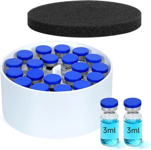 قارورة سعة 3 مل متوافقة مع برطمانات طعام هيدرابيك، 1 قارورة قصيرة + 2 مجموعة تخزين الببتيد من أجل ترمس طعام هيدرابيك 32/25/18 أونصة، الحد الأقصى لحمل 48 قارورة، أبيض (لا تتضمن قوارير) in Kuwait