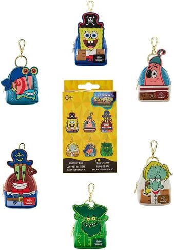 Loungefly SpongeBob SquarePants Mystery Mini Backpack Keychain Charm (ONE RANDOM KEYCHAIN - BLIND BOX) in Saudi Arabia