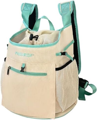 Bag for Cats Chest Dog Backpack Small Dog cat go Out Bag Break Free Walk Dog Dirty pet Backpack Car (Black, Large) in Kuwait