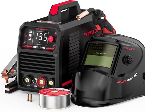 YESWELDER FLUX-135 MINI 135Amp MIG Welder,110V Flux Core Gasless Welder, Flux MIG/Lift TIG/Stick 3-in-1 Welding Machine in Kuwait