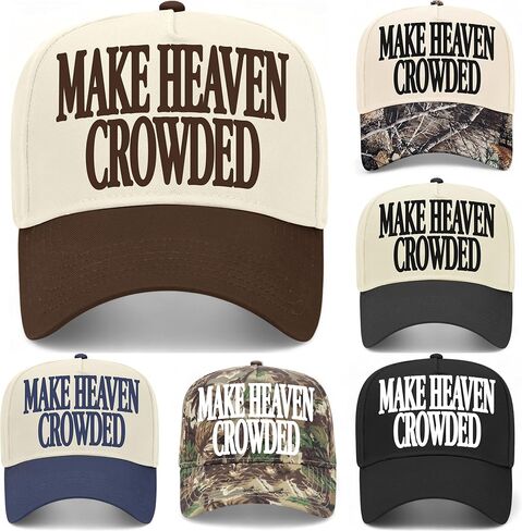 Make Heaven Crowded V2 Hat | Choose Your Premium Christian Snapback Baseball Vintage Trucker Hats for Men & Women in Saudi Arabia