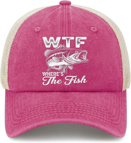 W.T.F. Where's The Fish, Who Like Fishing for Men Women Baseball Hats Garde Cap in Saudi Arabia