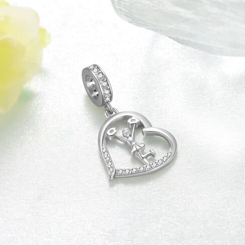 Cheerleading Gifts 925 Sterling Silver Cheer Jewelry Sport Accessories Cheerleading Stuff Charms for Women in Saudi Arabia