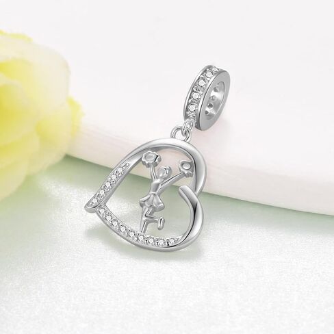 Cheerleading Gifts 925 Sterling Silver Cheer Jewelry Sport Accessories Cheerleading Stuff Charms for Women in Saudi Arabia