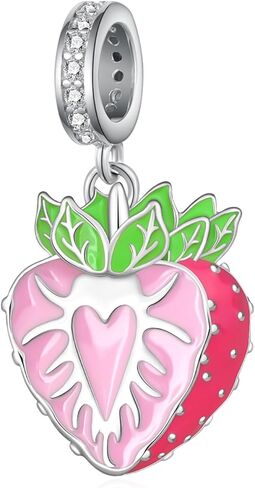 Strawberry Charms 925 Sterling Silver Strawberry Charms for Bracelets Strawberry Jewelry Gifts for Women in Saudi Arabia