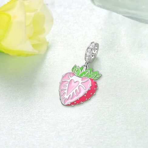 Strawberry Charms 925 Sterling Silver Strawberry Charms for Bracelets Strawberry Jewelry Gifts for Women in Saudi Arabia