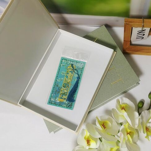 Decorative Books Set of 2 - Stylish Faux Books for Coffee Table w/Metal Tassel Bookmark, Bookshelf Accents & Photo Storage Keepsake Box in Saudi Arabia