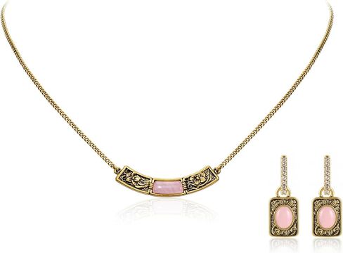 Montana West Wrangler Western Jewelry Set for Women Antique Gold Necklace and Earrings in Saudi Arabia