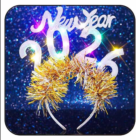 جونكي تضيء 2026 عقال ليلة رأس السنة الجديدة زي خوذة Led NYE إكسسوارات الشعر للنساء in Kuwait