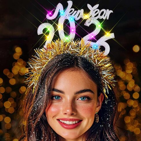 JONKY Light Up 2026 Headband New Years Eve Costume Headpiece Led NYE Hair Accessory for Women in Saudi Arabia