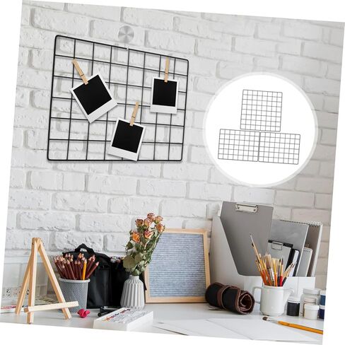 3 قطع من لوحة شبكة الحائط السلكية من Cabilock لعرض الصور DIY تصميم إطار حديد للمنزل والنوم المنزلي وديكور المكتب يتضمن لوحات in Kuwait