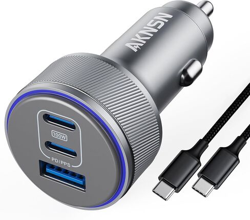 USB-C Car Charger for iPhone 16, 167.5W Max 3-Port Type-C Fast Charging Cigarette Lighter,Charger Adapter for iPhone 16/15/14/13,Samsung S24/S23/S22,Pixel,iPad Air,AirPods,Android in Saudi Arabia