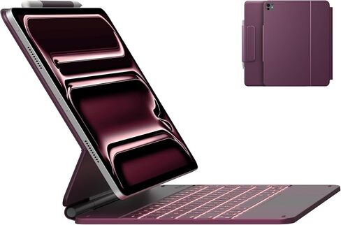 typecase Edge Keyboard Case for 2024 iPad Pro 13-inch (M4),Ultra-Slim Detachable Protective Case,Portrait/Landscape Modes,Built-in Trackpad,11-Color Backlight,Magnetic Stand,Pencil Holder,LCH in Saudi Arabia