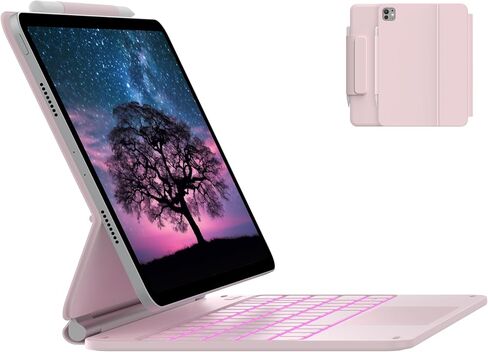 typecase Edge Keyboard Case for 2024 iPad Pro 13-inch (M4),Ultra-Slim Detachable Protective Case,Portrait/Landscape Modes,Built-in Trackpad,11-Color Backlight,Magnetic Stand,Pencil Holder,LCH in Saudi Arabia