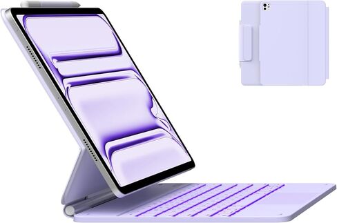 typecase Edge Keyboard Case for 2024 iPad Pro 13-inch (M4),Ultra-Slim Detachable Protective Case,Portrait/Landscape Modes,Built-in Trackpad,11-Color Backlight,Magnetic Stand,Pencil Holder,LCH in Saudi Arabia