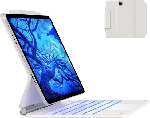 typecase Edge Keyboard Case for 2024 iPad Pro 13-inch (M4),Ultra-Slim Detachable Protective Case,Portrait/Landscape Modes,Built-in Trackpad,11-Color Backlight,Magnetic Stand,Pencil Holder,LCH in Saudi Arabia