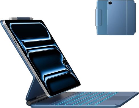 typecase Edge Keyboard Case for 2024 iPad Pro 13-inch (M4),Ultra-Slim Detachable Protective Case,Portrait/Landscape Modes,Built-in Trackpad,11-Color Backlight,Magnetic Stand,Pencil Holder,LCH in Saudi Arabia