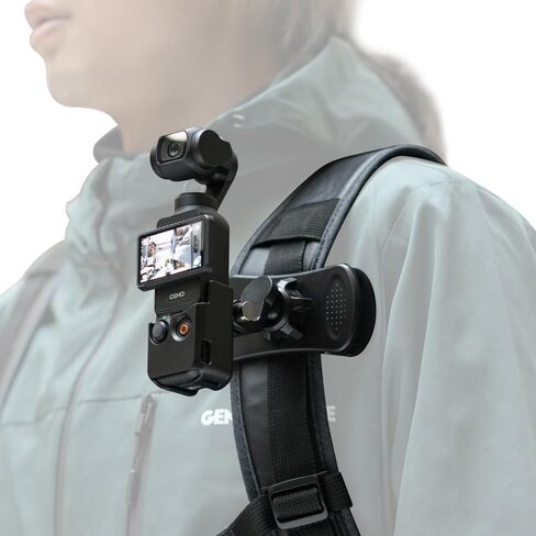 Pocket 3 Backpack Strap Knapsack Shoulder Mount with Extended Border Compatible with DJI Osmo Pocket 3, GoPro Hero 13/12/11/10 and Most Action Cameras in Kuwait